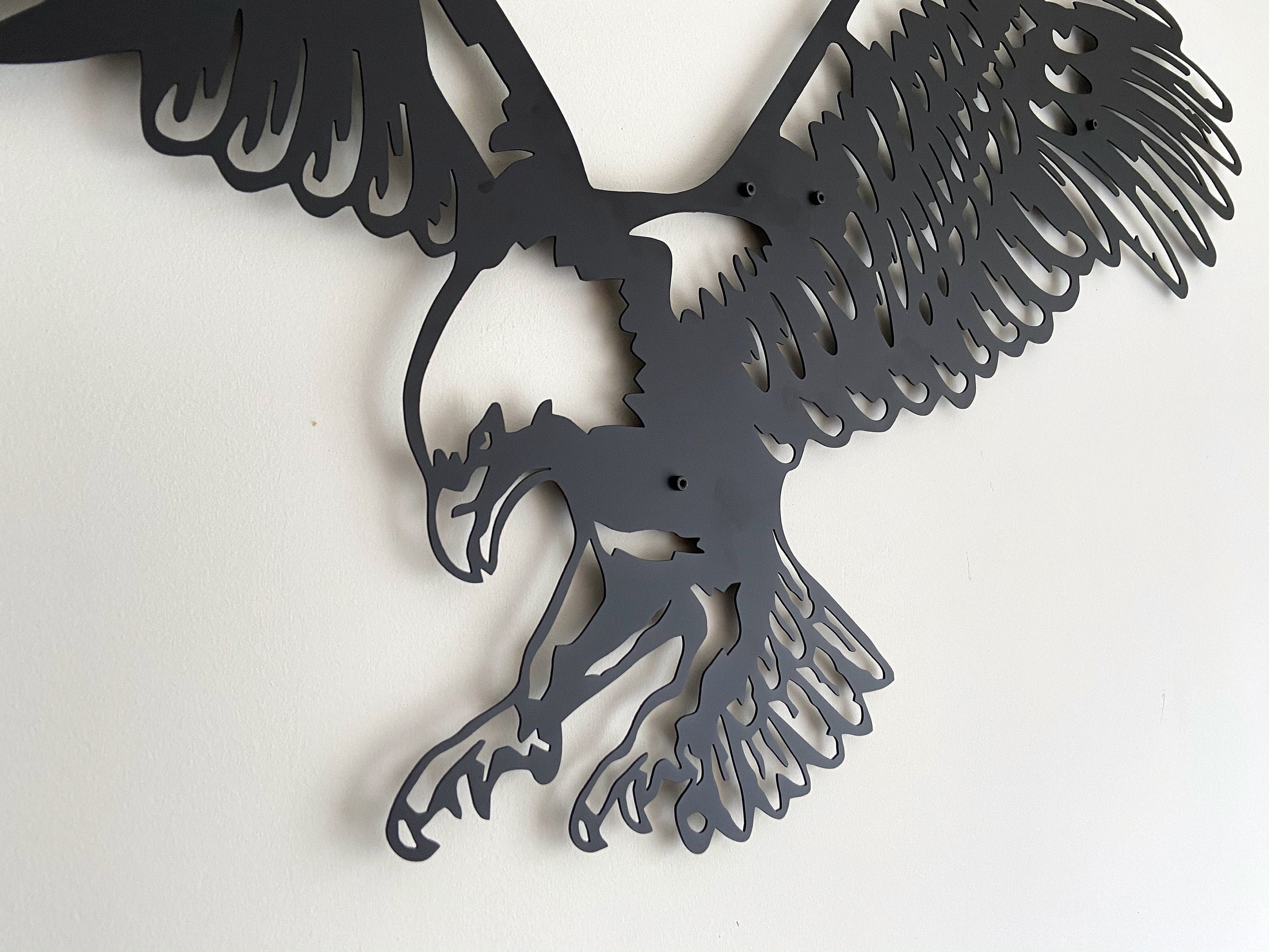 Grand metal eagle wall art Eagle Wall Decor Metal Wall Art Etsy