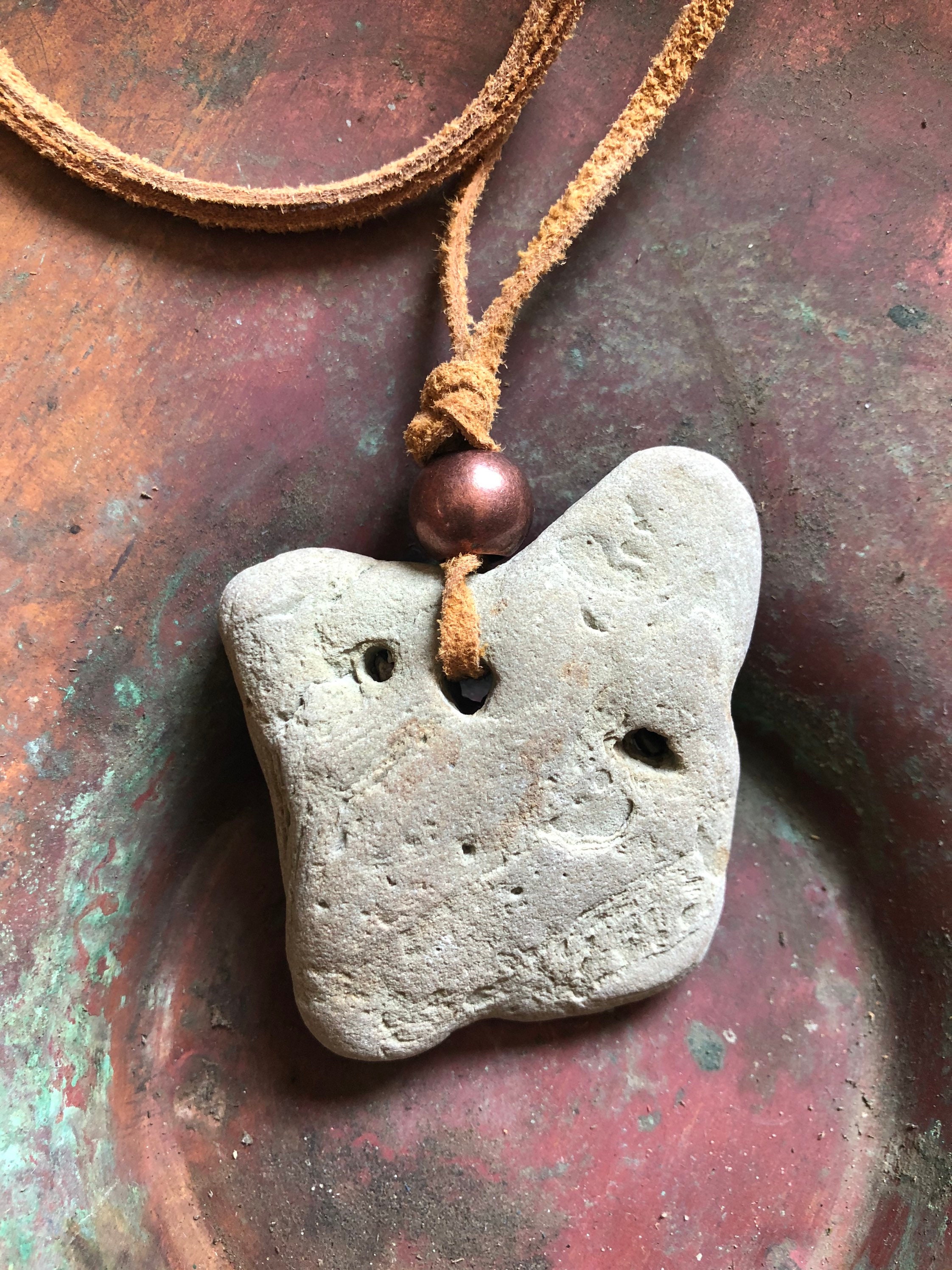 Natural Hag Stone Necklace/Adder Stone/Eyestone/Lake Etsy