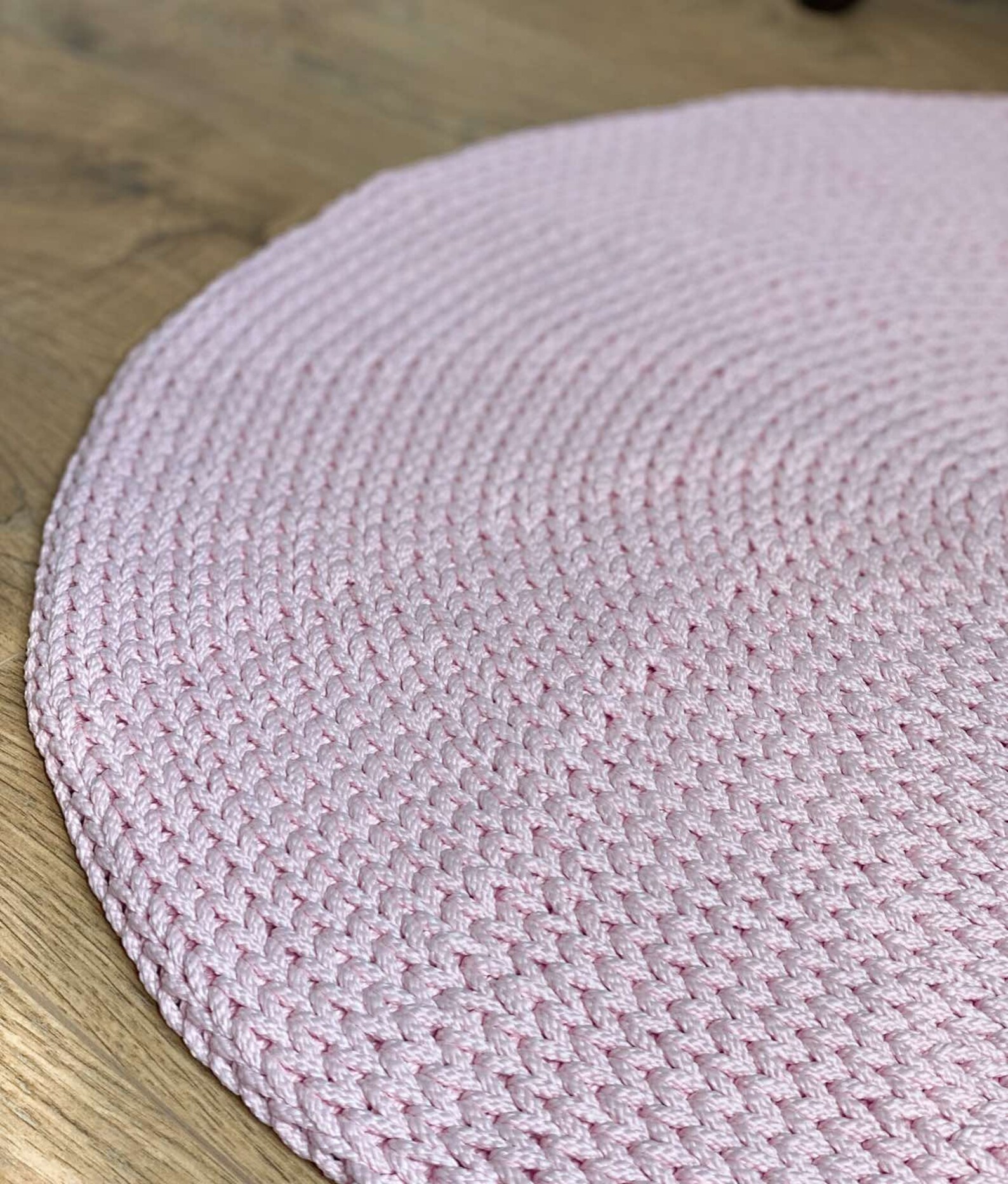 Crochet Circle Shape Pink Color Carpet. Carpet to Order. Etsy