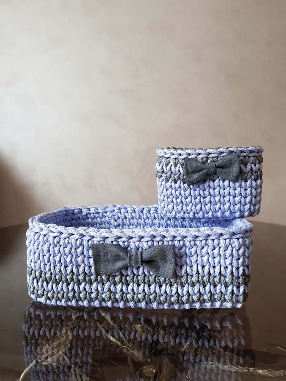 Establezca cestas de almacenamiento grandes y pequeñas. Cesta | Etsy