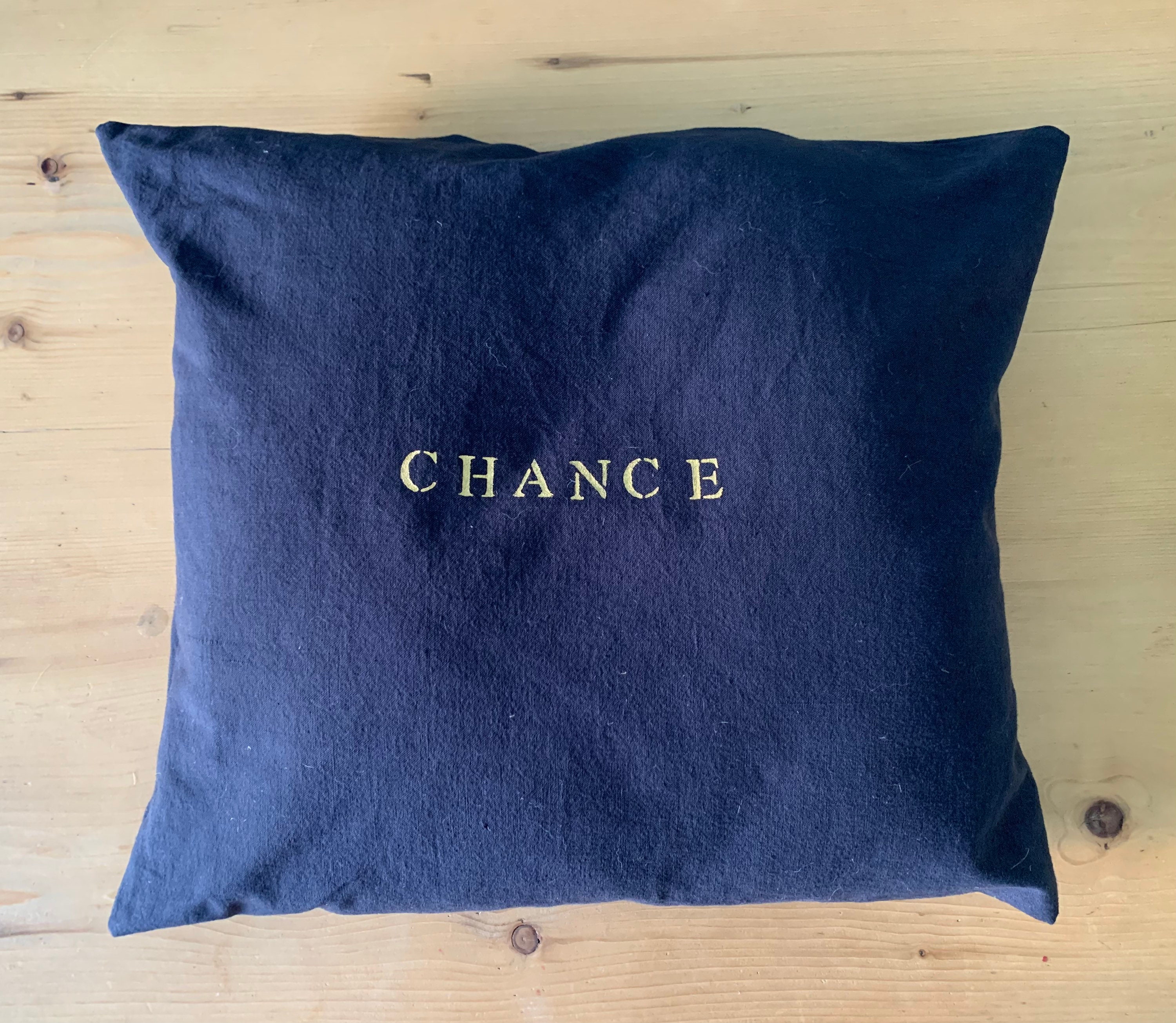 Coussin Recyclé Noir Chance