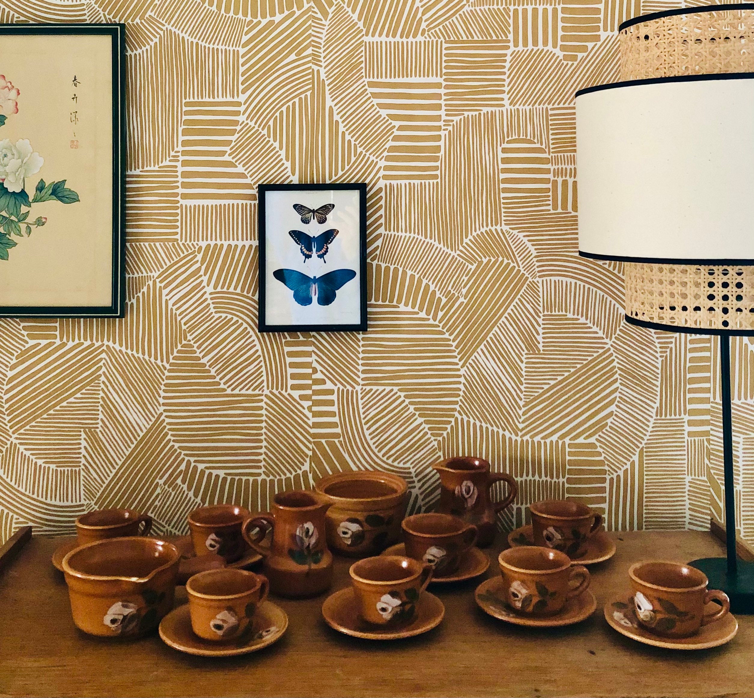 Service à Café Faïence de Saint Amand Modèle Rimini en Grès.