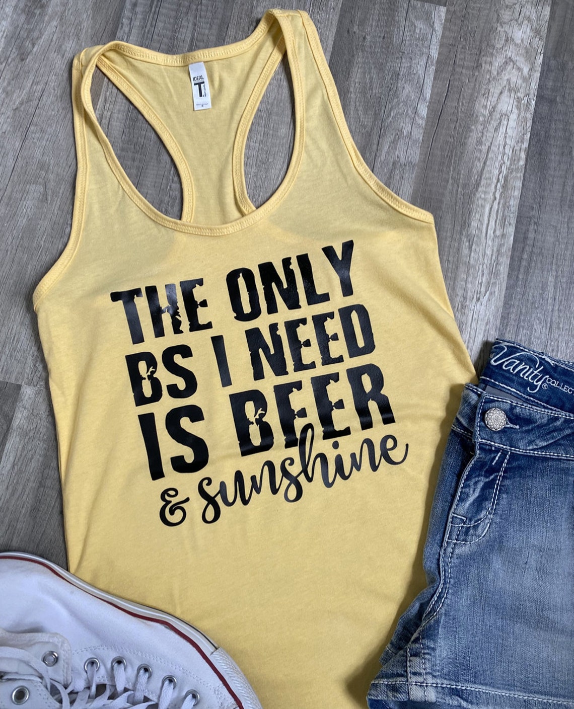 The Only BS I Need Is Beer & Sunshine Tank/Tee | Etsy