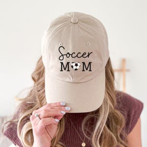 Soccer Mom Heart Black Writing hat