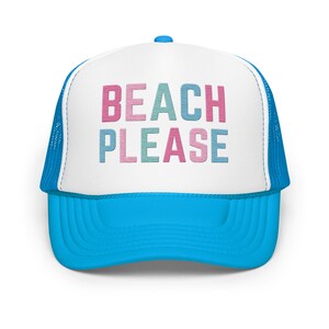 Beach Please Multi-Color Adult Foam Trucker Hat