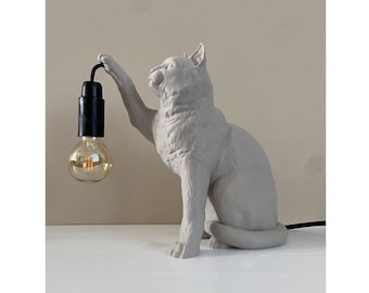 Lampada gatto 3D seduto / Lampada animale / Animali / Decorazione / Design / Decorazione casa / Lampada da tavolo / Tendenza / Gatto / Interni / Arredamento casa