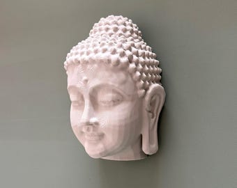 Buddha Head Wall Decoration - Spiritual Wall Decoration with a Peaceful Appearance - Oriental Home Decoration - Buddha Wall Statue