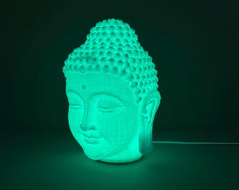 Lampada Buddha - Lampada Buddha rilassante - Illuminazione d'atmosfera a LED a 16 colori - Luce spirituale per la casa e la meditazione - Lampada notturna Buddha