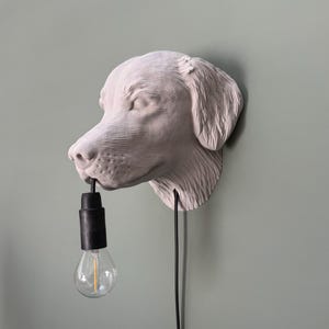 Golden Retriever Wall Lamp - Unique Lamp for Dog Lovers - Modern Wall Decoration for Living Room or Bedroom - Dog Fan Gift