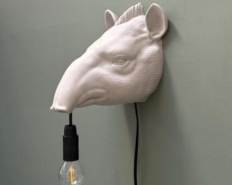 Tapir Wall Lamp - Animal Lamp - Tapir Decoration - Nursery Lamp - Animal Wall Decoration - Original Wall Lamp - Jungle Decoration