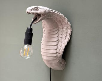Cobra Wall Lamp - Snake Wall Lamp - Cobra Wall Decoration - Animal Wall Lamp - Reptile Decoration - Gift for Snake Lovers
