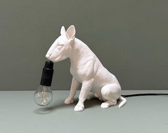 Bull Terrier Table Lamp - Mood Lighting Animal Lamp - Home Decor - Bull Terrier Design Lamp - Gift for Dog Lovers - Table Lamp