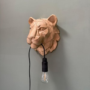 Tiger head wall lamp - Cool wall decoration for your room, living room, bedroom or office