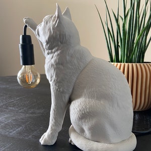 3D cat lamp sitting / Animal lamp / Animals / Decoration / Design / Home decoration / Table lamp / Trending / Cat / Interior / Home decor image 2