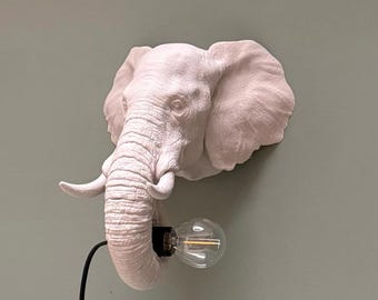 Elephant Wall Lamp - Animal Wall Decor - Jungle Decor - Animal Wall Decoration Lamp - Unique Living Room Wall Decoration - Elephant for Children's Room