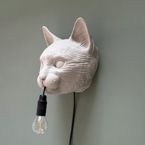 Cat Head Wall Lamp - Unique Lamp for Cat Lovers - Gift - Wall Decoration - Cat Wall Lamp - Unique Wall Decoration - Free Shipping