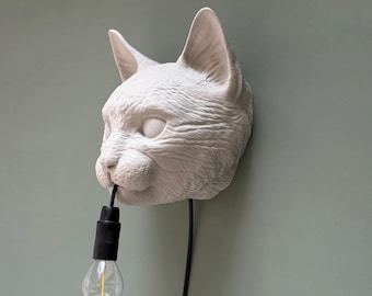 Lampada da parete a forma di gatto - Lampada unica per amanti dei gatti - Regalo - Decorazione murale - Lampada da parete a forma di gatto - Decorazione murale unica - Spedizione gratuita