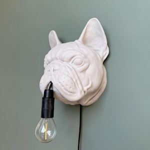 French Bulldog Wall Lamp - Unique Head Lamp for Dog Lovers - Frenchie - Modern Wall Decoration for Living Room or Bedroom