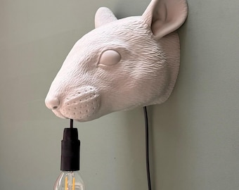 Rat Wall Lamp - Rat Lamp - Animal Wall Lamp - Rodent Lamp - Rat Decoration - Gift for Rat Lover - Animal Lamp