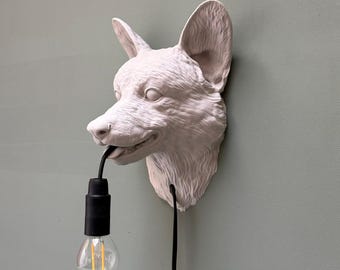 Corgi Wall Lamp - Corgi Dog Lamp - Unique Dog Wall Lamp - Corgi Wall Light - Dog Lover Gift - Living Room Decoration