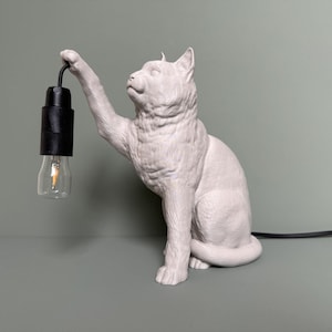Cat Table Lamp - Atmospheric Lamp for Living Room or Bedside Table - Gift for Cat Lovers - Design Lamp - Free Shipping