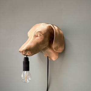 Dachshund Wall Lamp - Dachshund Wall Lamp - Dog Lover Gift - Unique Wall Lamp Dachshund Head - Dog Lamp Animal Lamp Wall Decoration
