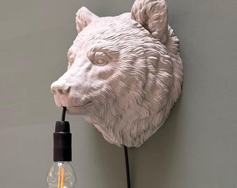 Bear Wall Lamp - Cool Animal Lamp - Unique Design - Perfect for Children's Room - Animal Lamp - Atmospheric Wall Lighting - Brown bear deco