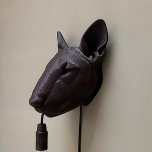 Bull Terrier Wall Lamp - Unique Lamp for Dog Lovers - Modern Wall Lighting with Dog Silhouette - Gift for Dog Lovers image 2