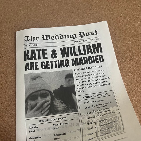 Wedding Newspaper - You design, I print - A5