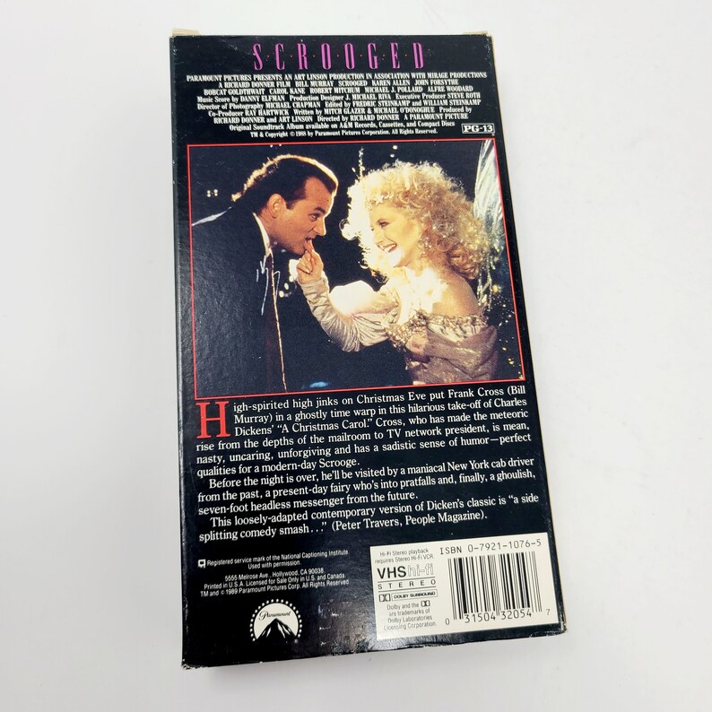 SCROOGED 1988 Paramount Home Video VHS Etsy UK