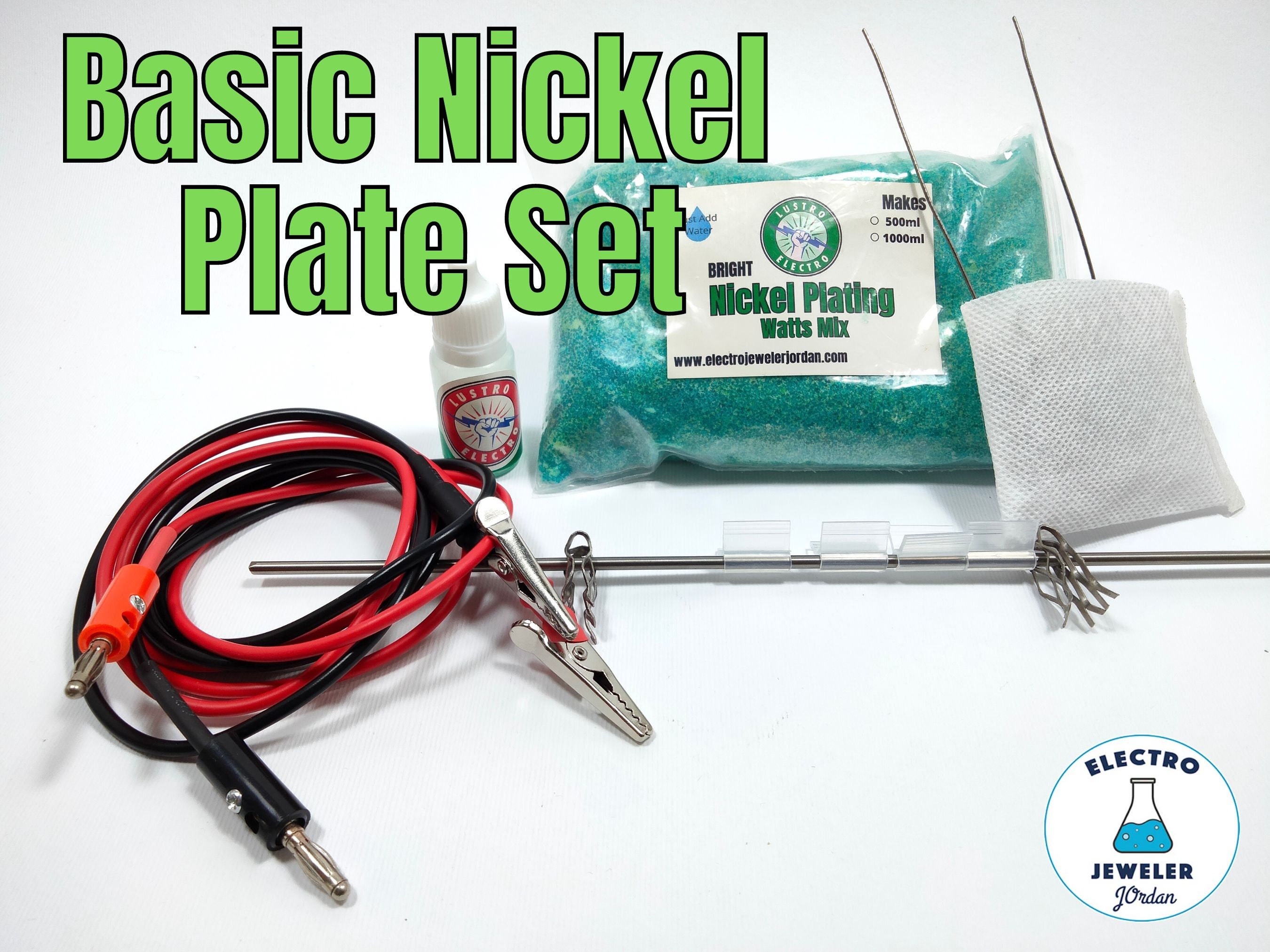 Nickel Plating Set 1 Liter or 500ml Basic Kit Easy Table Top Nickel  Electroplating Kit 