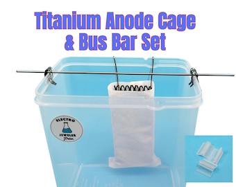 Titanium ANODE KOOI- en busstangsets Ideaal voor het galvaniseren van vele andere soorten galvanisatie.