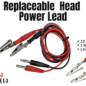 May include: Red and black 10 amp power lead with crocodile clips. The lead is 1 metre long and lead free.