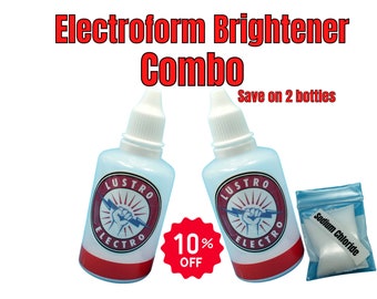 2 botellas de abrillantador de cobre + abrillantador en polvo de cloruro electroformado. Envío económico. Envío a cualquier parte del mundo. Fácil de usar. (CB-50x2)