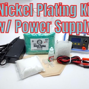 Nickel Plating Set 1 liter Delux Kit  Power Supply Easy Table Top Nickel Electroplating Kit