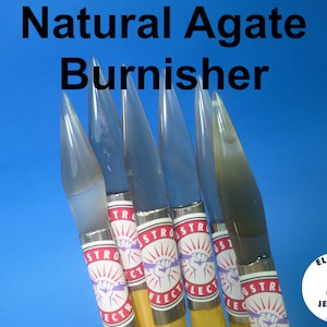 Burnisher Natural Agate Burnisher, Bamboo Handle