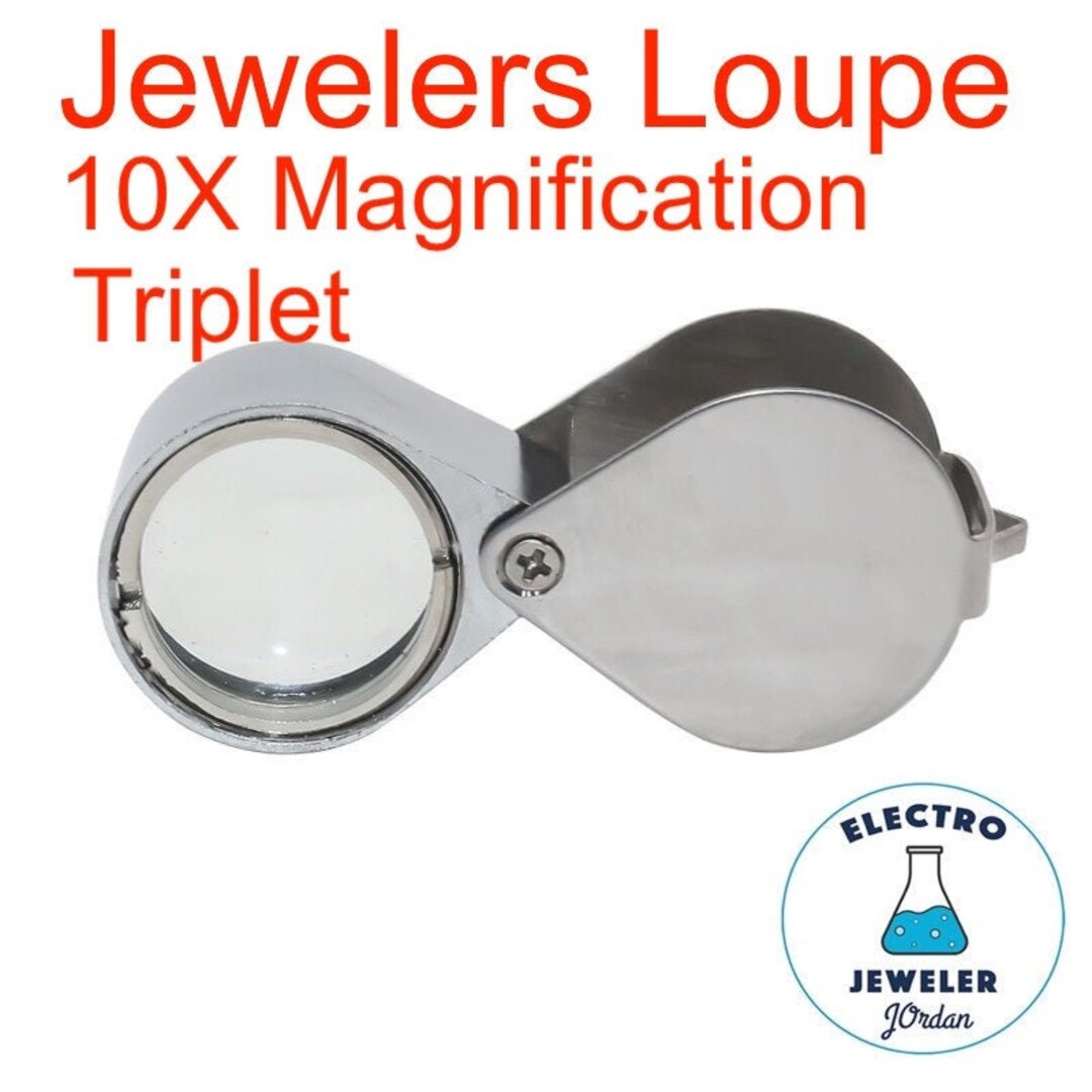 Jewelers Loupe 10X Maginification 21mm Triplet Lenses Folding Etsy
