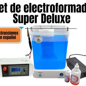 Electroform set instructions in Spanish 1.5 liter Super Delux Kit 5A Power Supply & Magnetic Stirrer