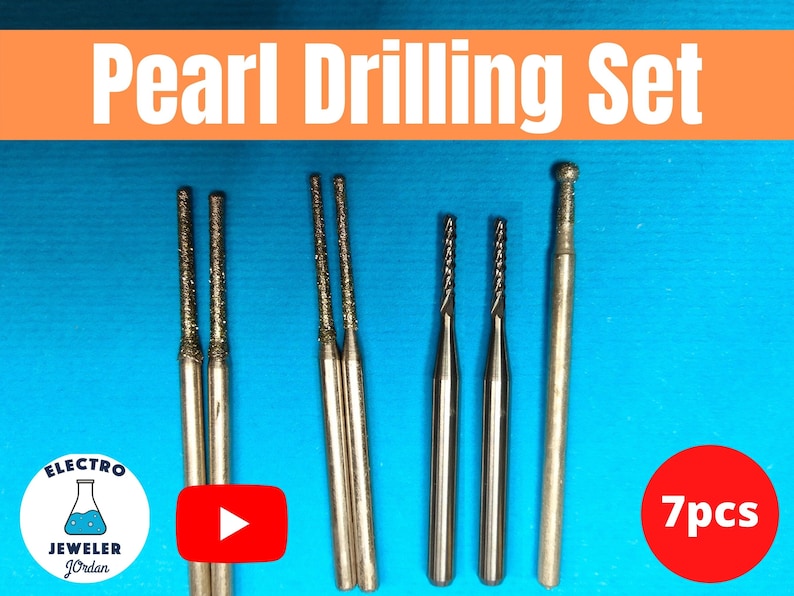 Pearl Drilling Mini Set 7 Pc. Shank Size 2.3mm / 3/32 & 1/8 See My