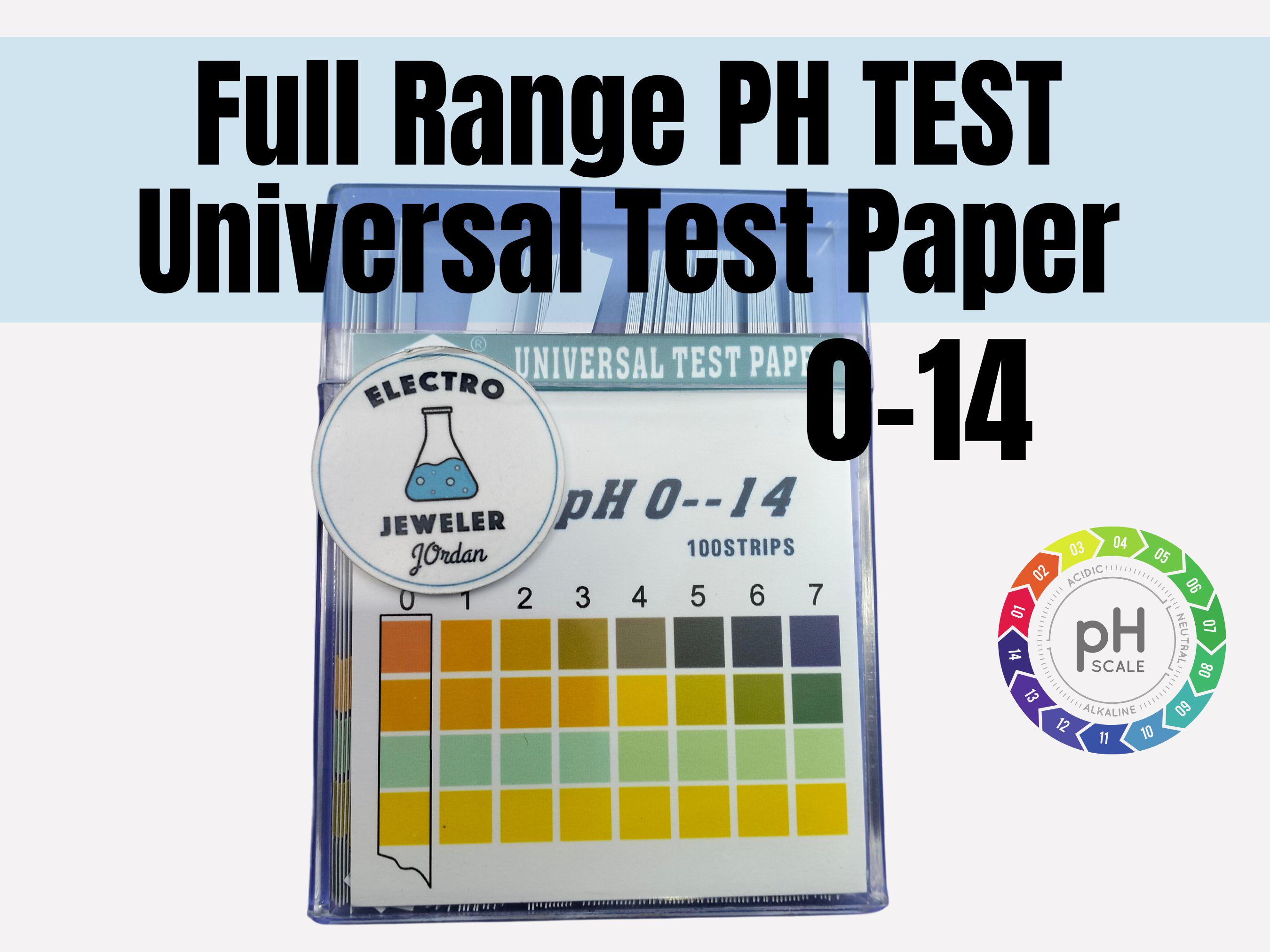 PH 1-14 Test Strips – Wide Range PH Testing, Moisture-Proof Vial Of 100 Strips (Made In USA)