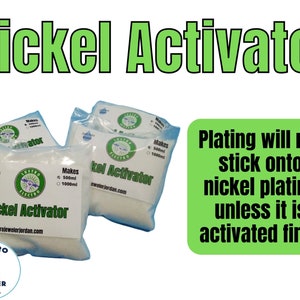 Roztwór do platerowania niklem, MIX, dostarczany na sucho. Powłoka z niklu na złoto lub srebro. Niskie koszty wysyłki. Wysyłka w dowolne miejsce. Łatwy w użyciu, wystarczy dodać wodę.