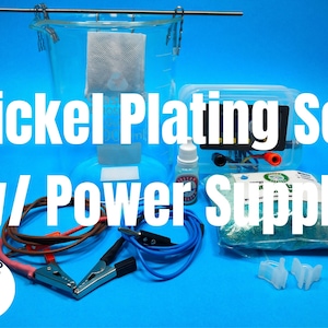 Nickel Plating set 500ml Deluxe Kit  Power Supply Easy Table Top Nickel Electroplating Kit