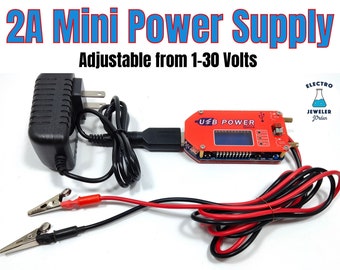 Mini Adjustable Power Supply 2A Great for Pen Plating, Small electroform and Plating Jobs