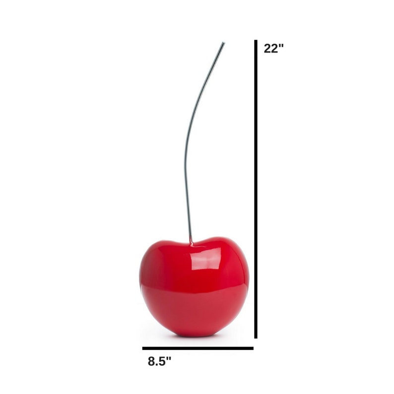 Red Cherry Art Medium Red Cherry Sculpture Red Cherry Decor Cherry Statue Modern Decor Art Deco Decor Fruit Decor