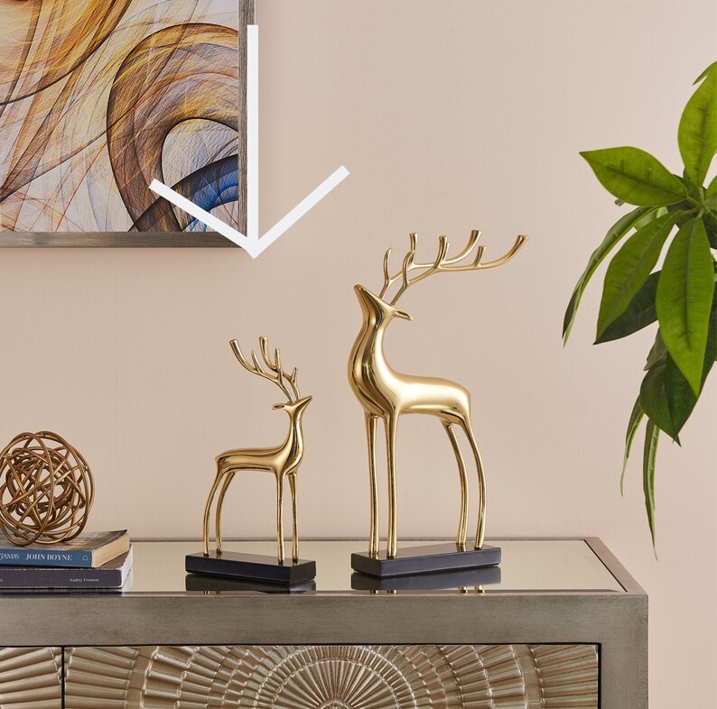 Animal Lover perfect gift deer lovers Gold Decor Small Gold Deer Sculpture Finesse Modern Decor unique