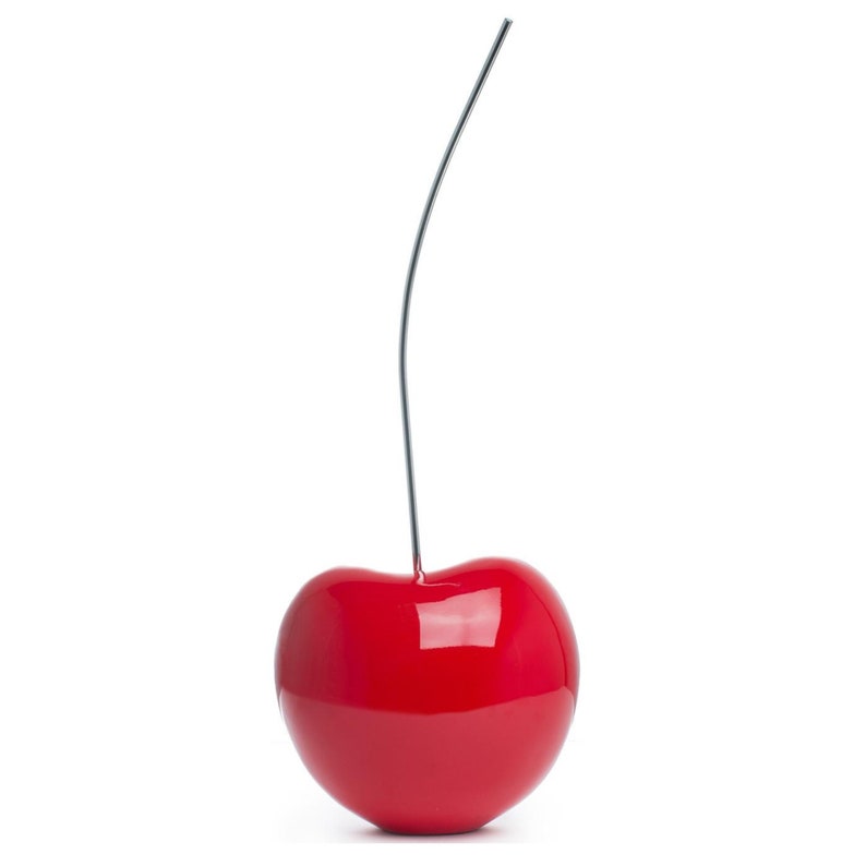 Red Cherry Art Medium Red Cherry Sculpture Red Cherry Decor Cherry Statue Modern Decor Art Deco Decor Fruit Decor