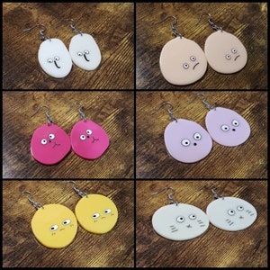 Face Head Strange Fun Earrings | Stainless Steel Hooks | Weird Funny Face Earrings | 6 Different Options to Choose From