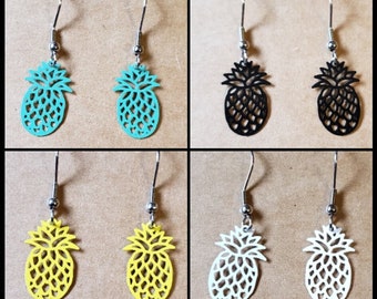 Pineapple Earrings | Fruit Earrings | Hypoallergenic Earring Hooks | Pineapple Dangle Earrings | Tropical Earrings