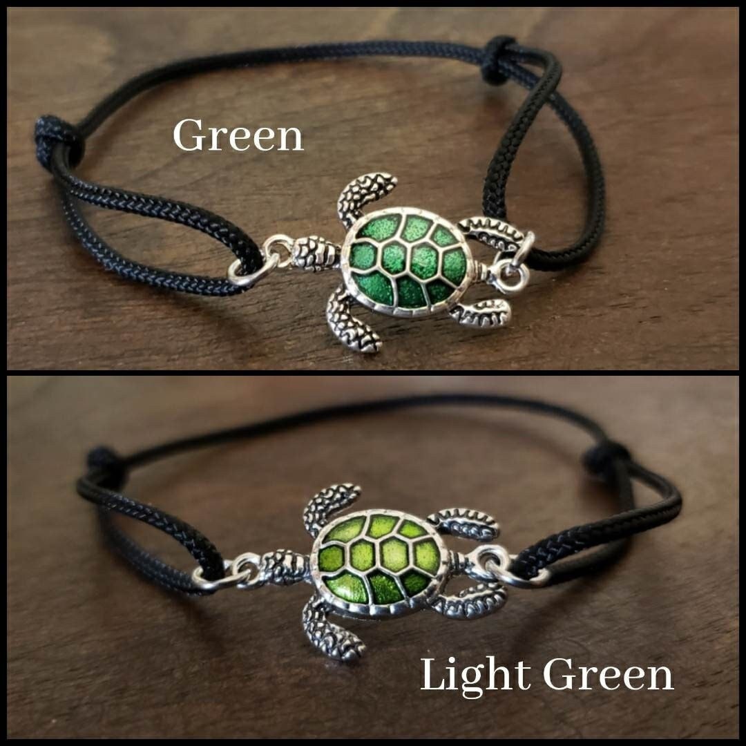 Green turtle bracelet sale