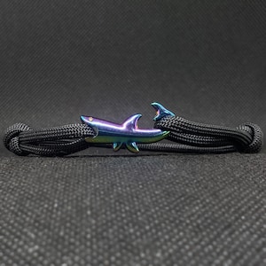 Multicolor Shark Bracelet | Adjustable Paracord Bracelet | Shark Jewelry | Shark Gift Idea | Womens Jewelry | Mens Bracelet | Rope Bracelet